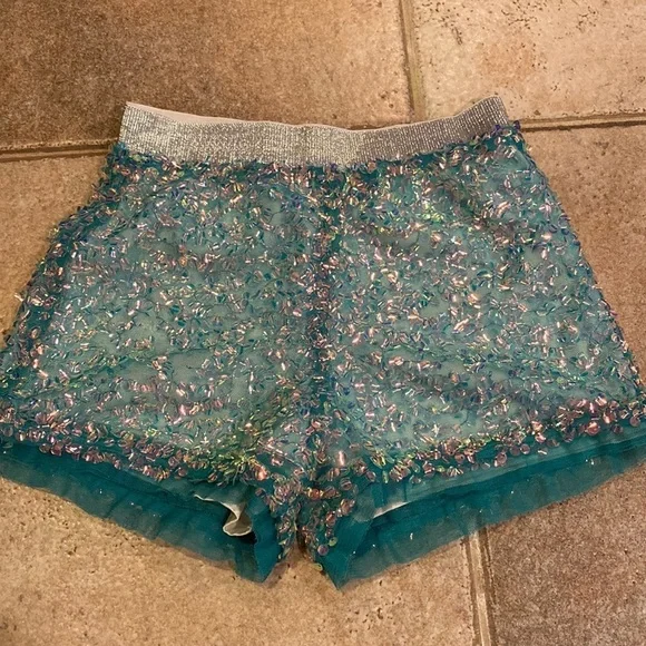 Hannah Banana kids blue sequin shorts size 6 - Picture 1 of 5